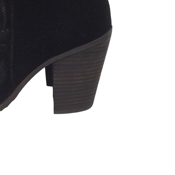Lucky Brand Eleanor Suede Leather Embroidered Booties Boots - Picture 4 of 10